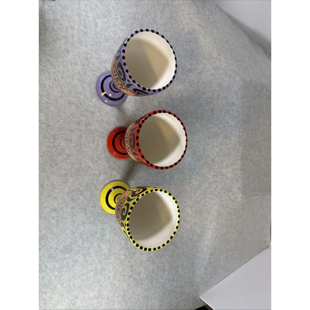 Our Name Is Mud Cheap Wine Expensive Goblet Ceramic Glass Set Of 3